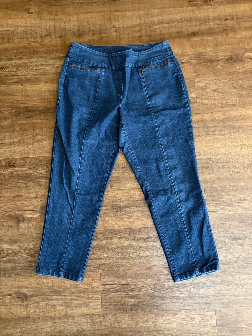 WESTBOUND Dark Wash Front-Seam Pull-On Ankle Jeans ✨